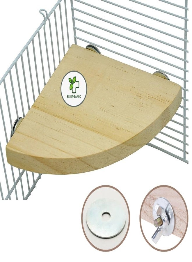 حامل خشبي طبيعي من SS Organic®، على شكل مروحة، مخصص للطيور، مناسب للببغاء، الكوكاتيل، الببغاء الرمادي الأفريقي، والهامستر، والحيوانات الصغيرة. - Image 1